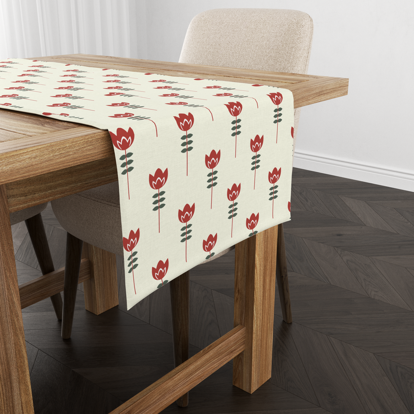 Floral Petal |Table Linen| Table Runner| Kitchen Linen image 2