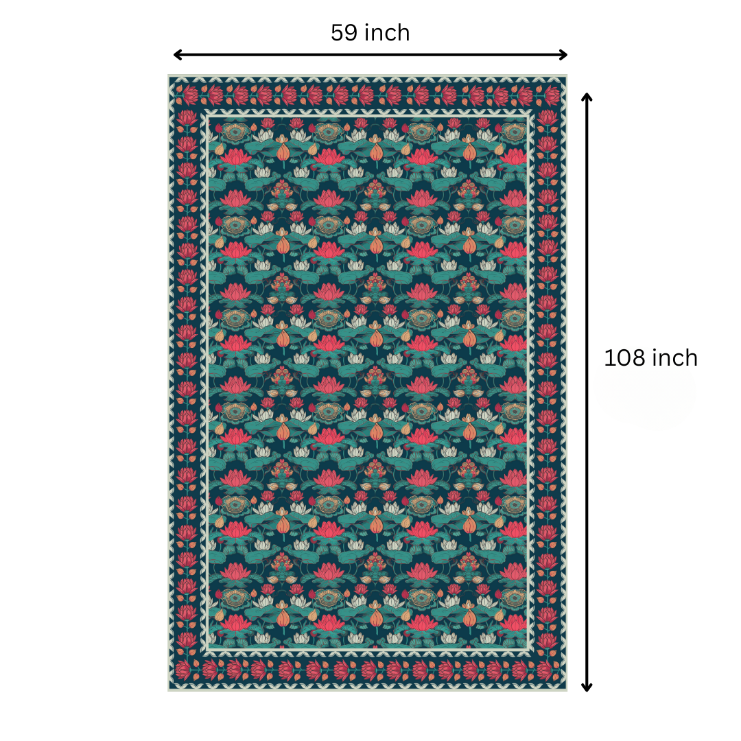 Pichwai Lotus | Premium Quality | Table Cloth | Dining Table Cloth image 8