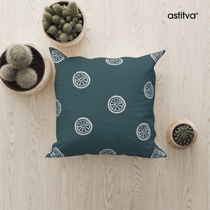 Teal Orbit Print Cushion Cover Set of 2