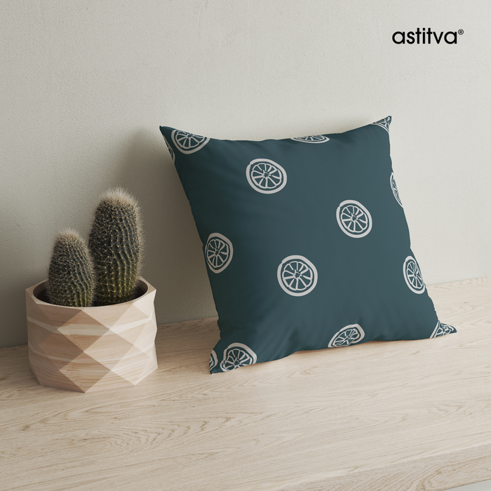 Teal Orbit Print Cushion Cover Set of 2