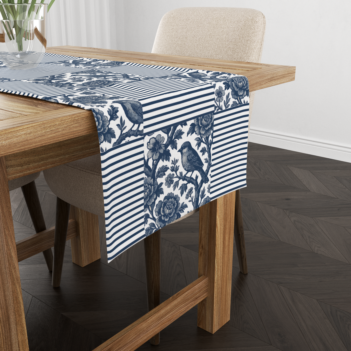 Blue Strips | Table Runner | Table Linen | Kitchen And Table Linen| Premium Quality