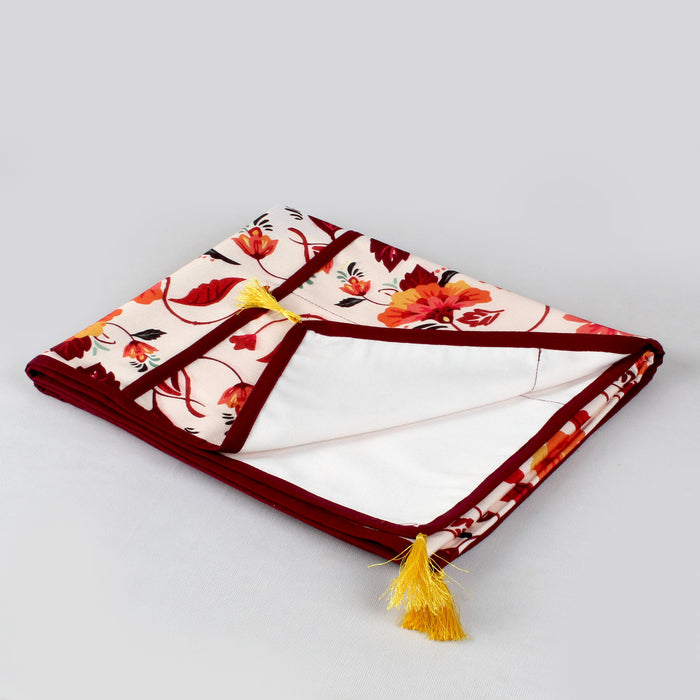 Orange Floral | Premium Quality | Fridge Cover | Fridge Protecter image 2