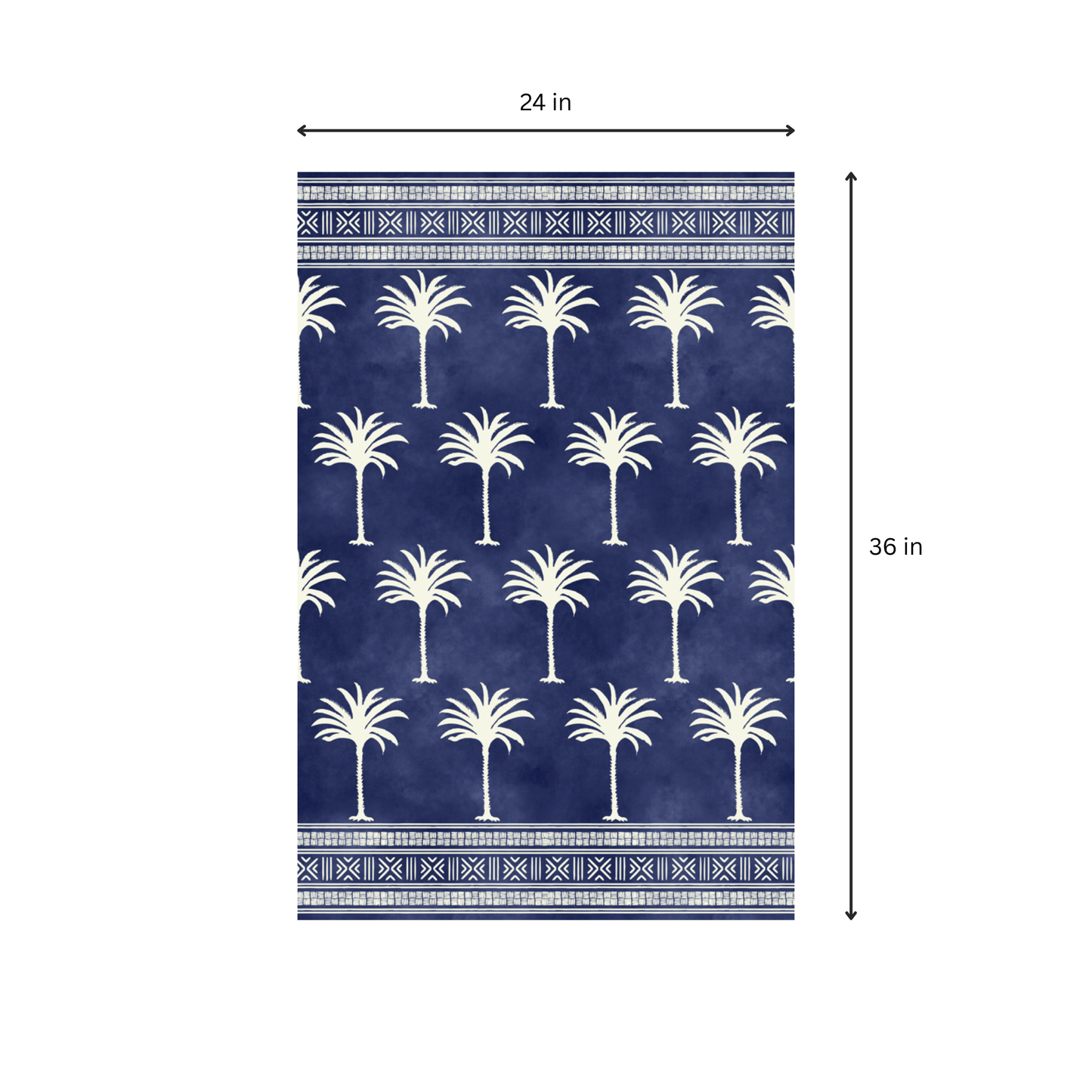 Tropical Tree Dhurrie Carpet Rugs Floor Mat for Living Area and Bedroom 2x3 Feet - Small