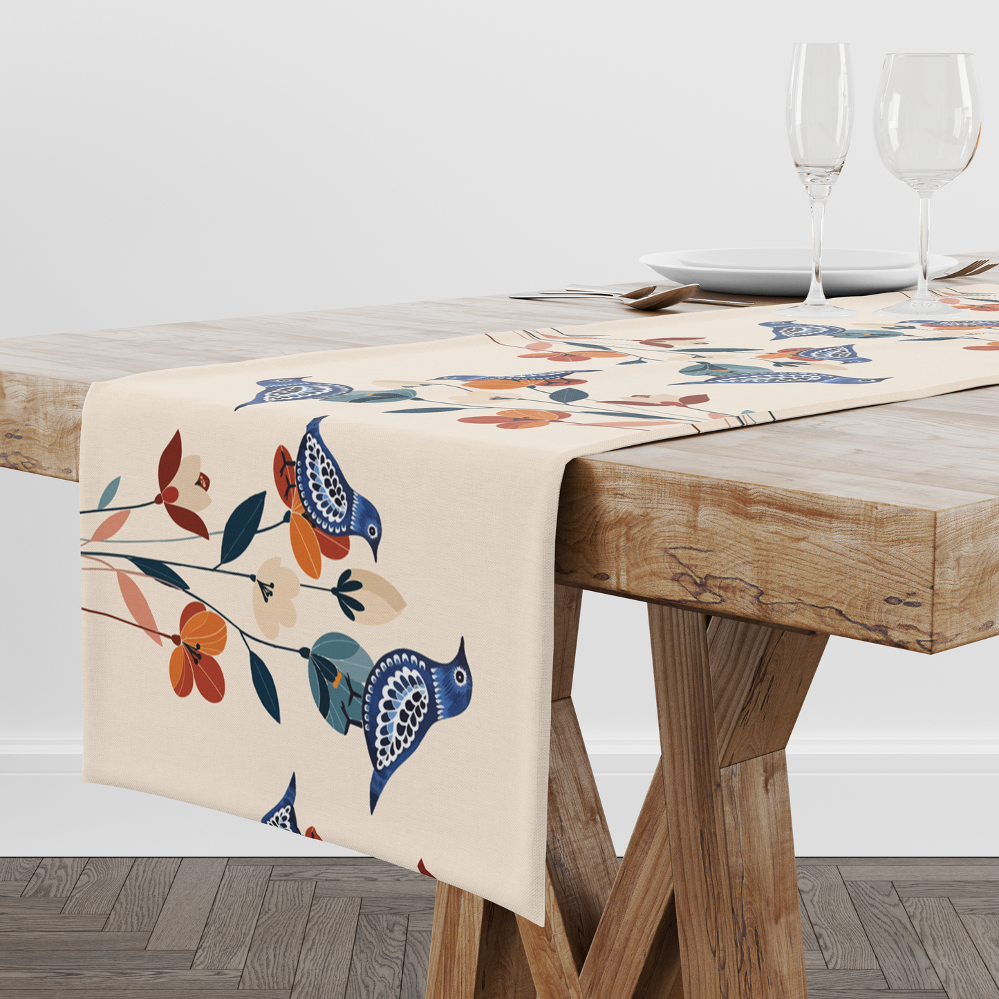 Floral Birdy | Table Runner | Table Linen | Kitchen And Table Linen