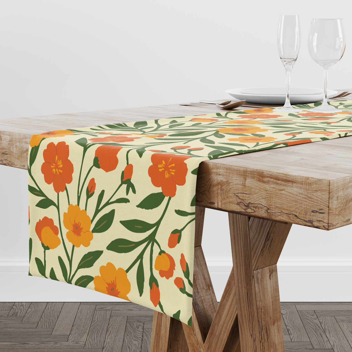 Bright Floral | Table Runner | Table Linen | Kitchen And Table Linen