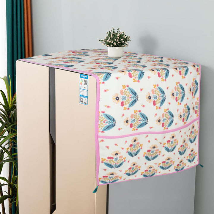Pink Floral | Premium Quality | Fridge Cover | Fridge Protecter image 0