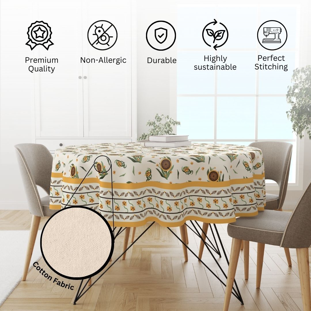 Sunflower | Premium Quality | Table Cloth/ Table Linen | Kitchen Linen