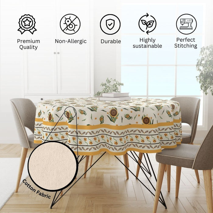 Sunflower | Premium Quality | Table Cloth/ Table Linen | Kitchen Linen