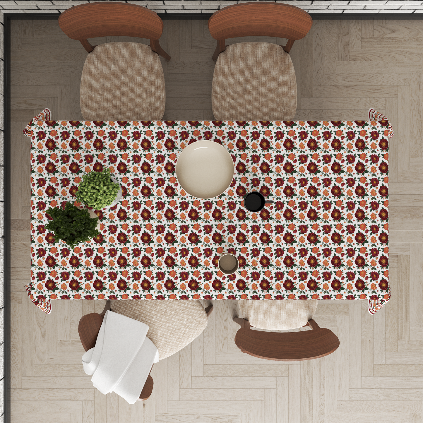 Red Bunch| Premium Quality | Table Cloth | Dining Table Cloth