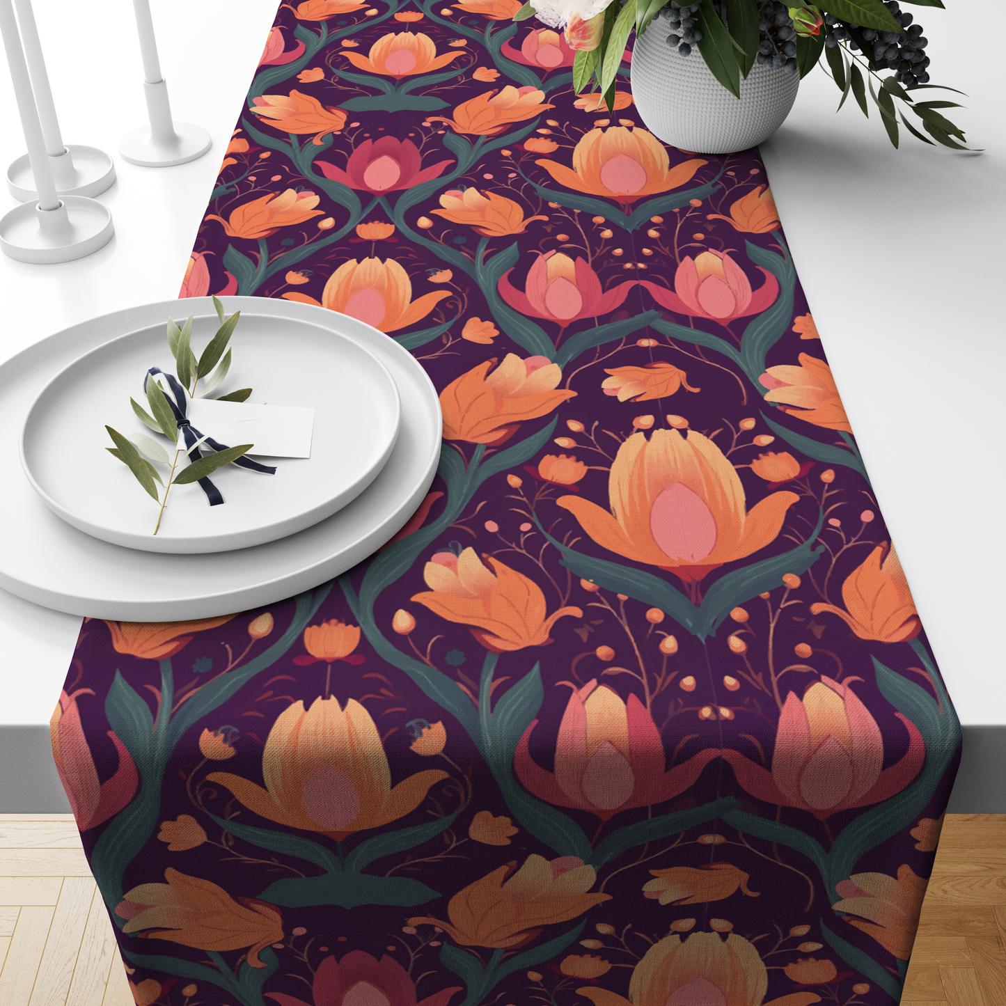 BuddingLotus | Table Linen/ Kitchen Linen| Table Runner| Premium Quality