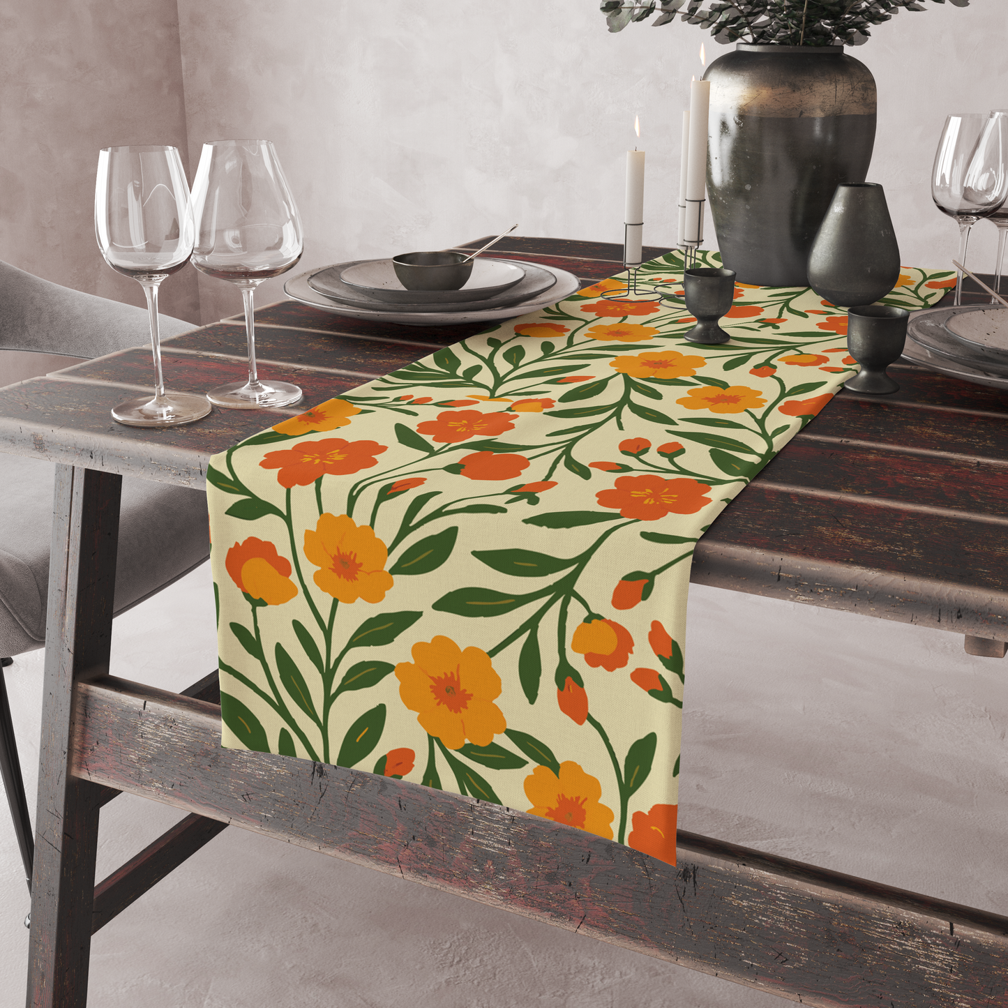 Bright Floral | Table Runner | Table Linen | Kitchen And Table Linen