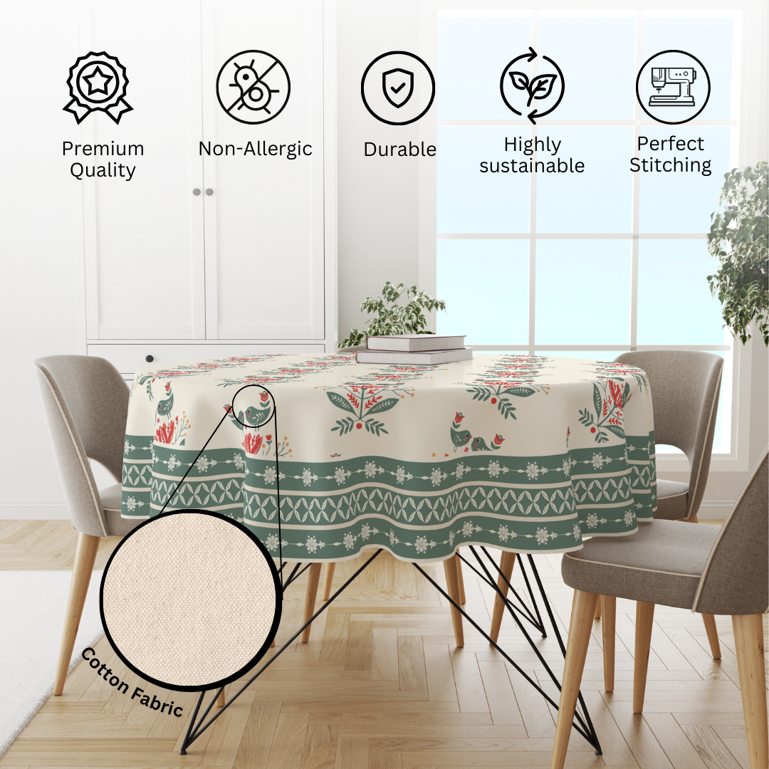 Birdy Minimal | Premium Quality | Table Cloth/ Table Linen | Kitchen Linen image 2