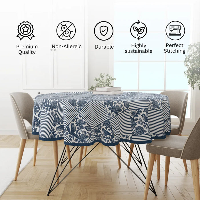 Blue Stripes | Premium Quality | Table Cloth/ Table Linen | Kitchen Linen image 3