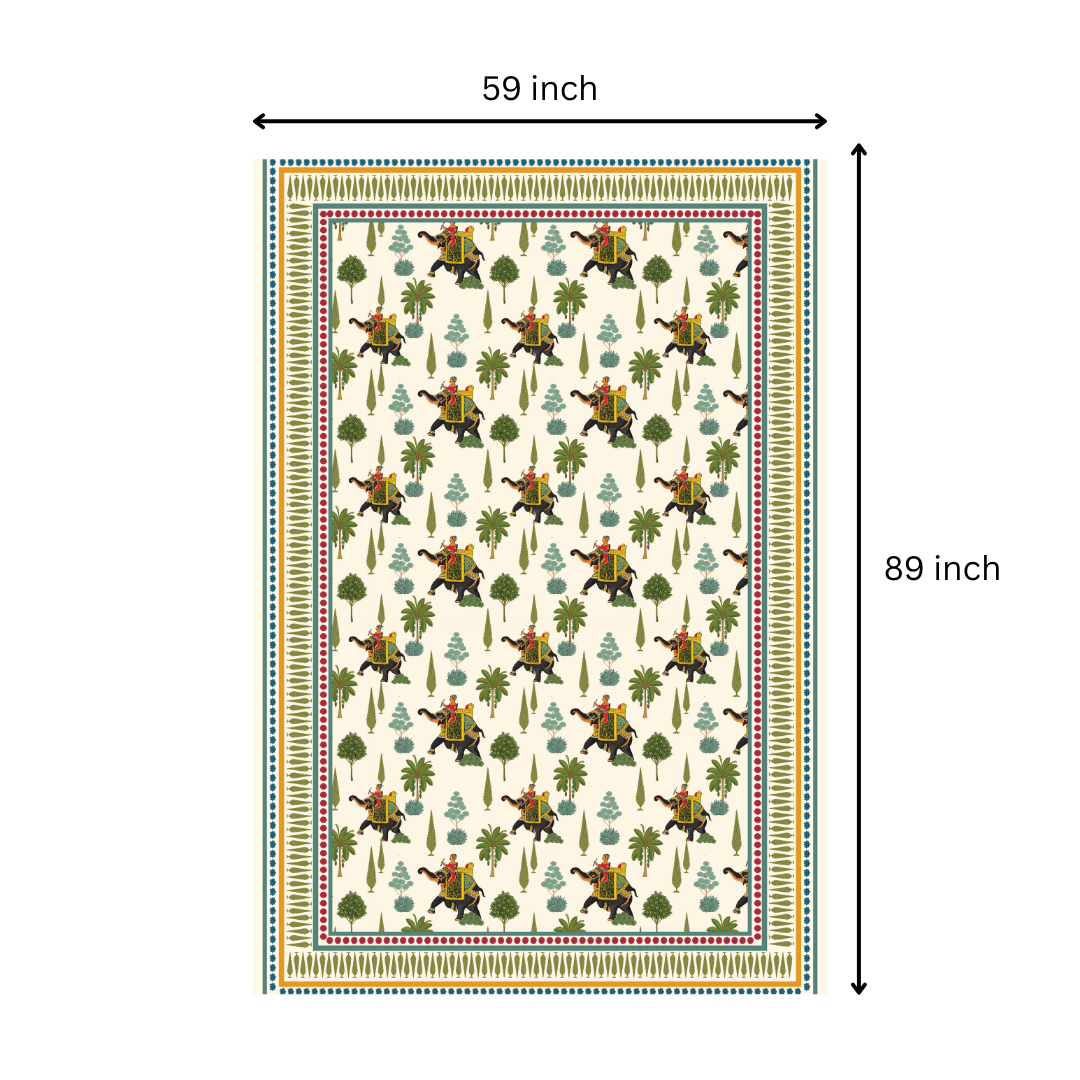 Royal Elephant | Premium Quality | Table Cloth | Dining Table Cloth image 5