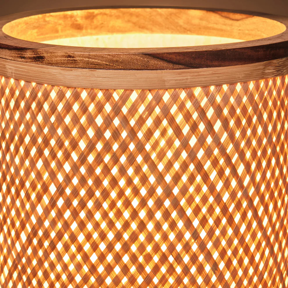 Decorative Drum Table Lamp | Wooden Lamps| Sustainable Lamps image 3