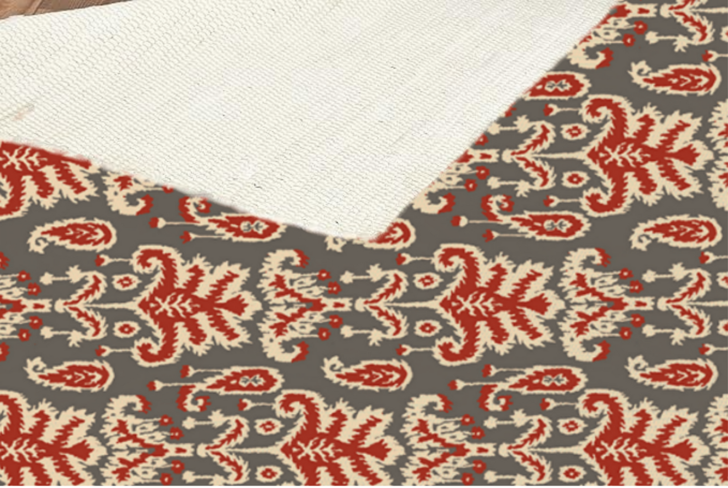 Ikkat Dhurrie Carpet Rugs Floor Mat for Living Area and Bedroom 2x3 Feet - Small
