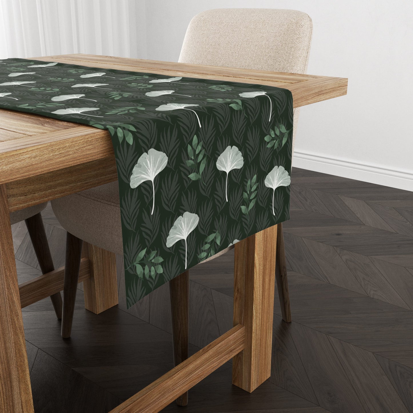 Tropical Green| Table Runner| Premium Quality| Table Linen| Kitchen Linen image 3