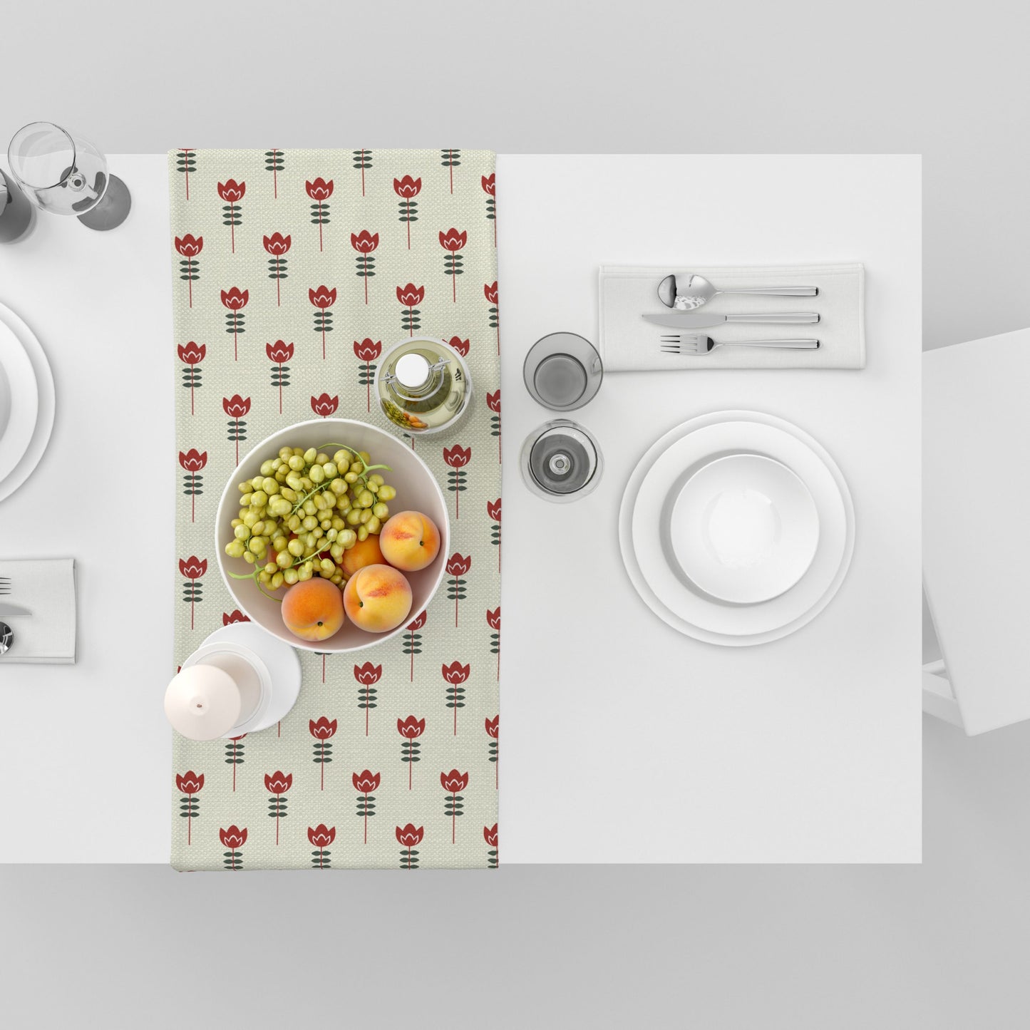 Floral Petal |Table Linen| Table Runner| Kitchen Linen image 9