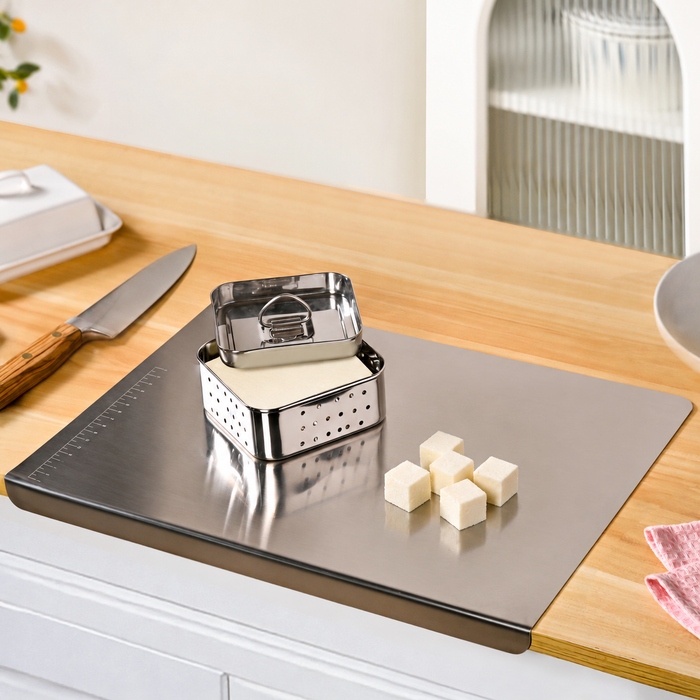 Stainless Steel Paneer Maker and Chopping Board Set of 2