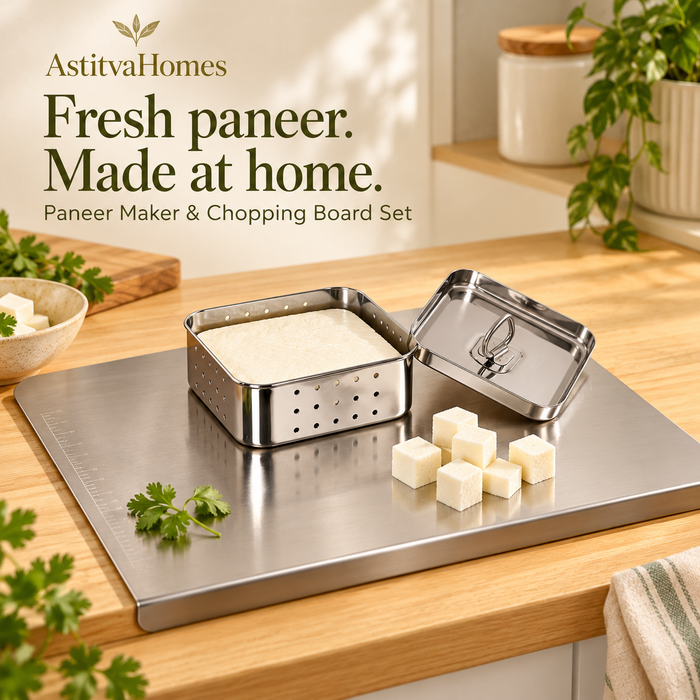 Stainless Steel Paneer Maker and Chopping Board Set of 2, view 3