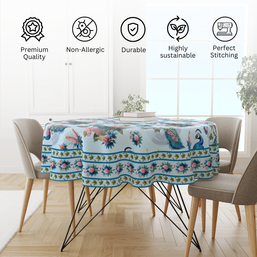 Peacock | Premium Quality | Table Cloth/ Table Linen | Kitchen Linen