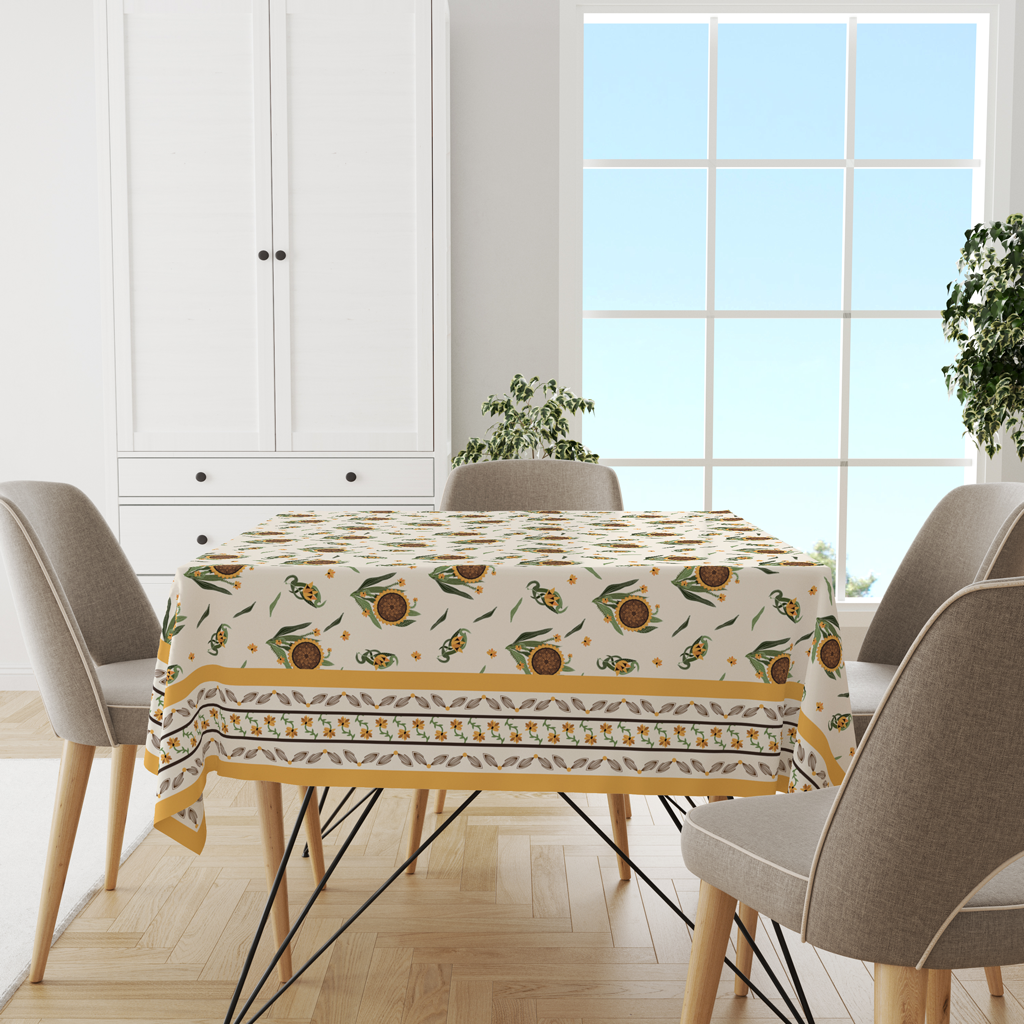 Sunflower | Premium Quality | Table Cloth | Dining Table Cloth image 2