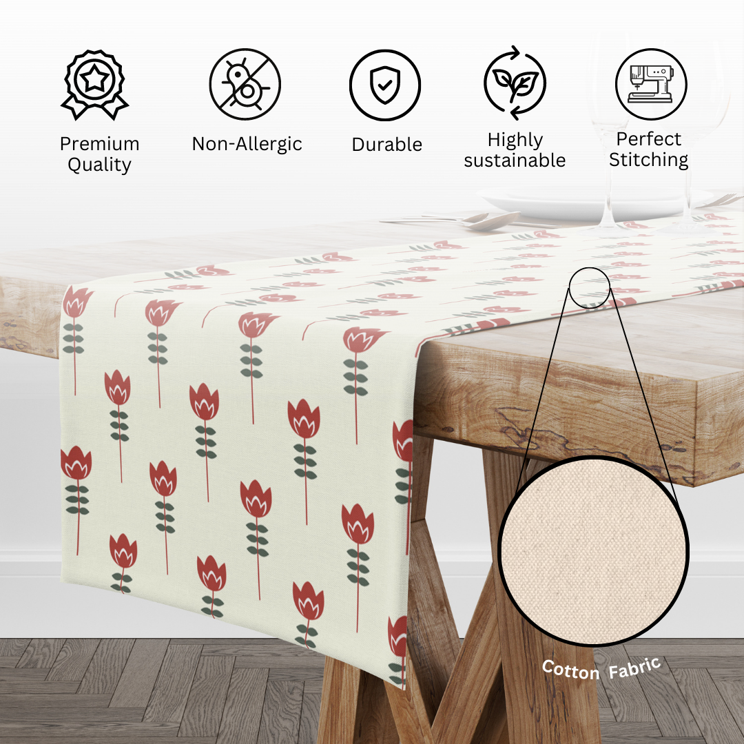 Floral Petal |Table Linen| Table Runner| Kitchen Linen image 7