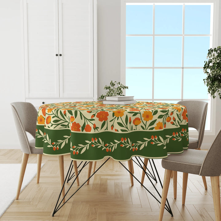 Bright Floral | Premium Quality | Table Cloth/ Table Linen | Kitchen Linen image 2