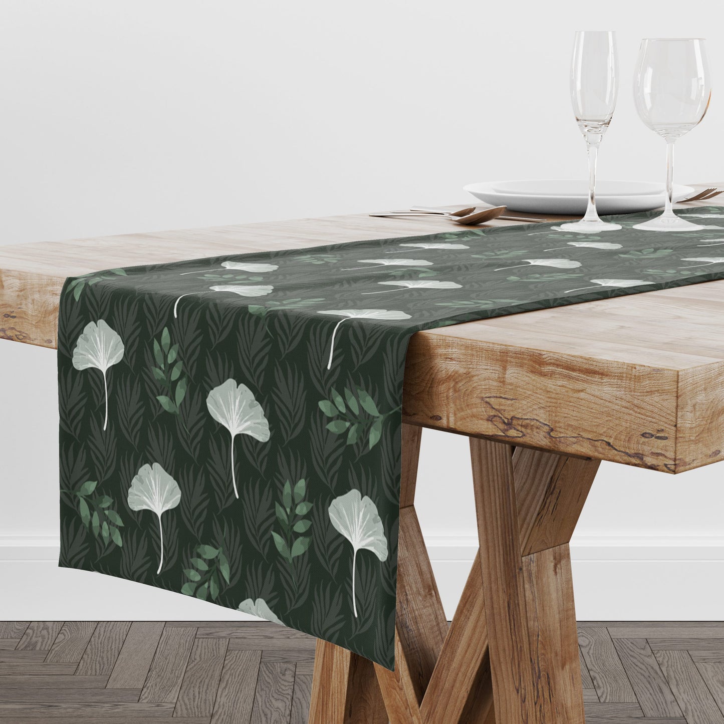 Tropical Green| Table Runner| Premium Quality| Table Linen| Kitchen Linen image 2