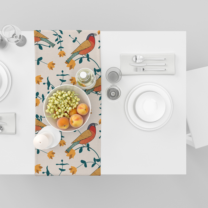 Bird's Land | Premium Quality | Table Cloth/ Table Linen | Kitchen Linen image 3