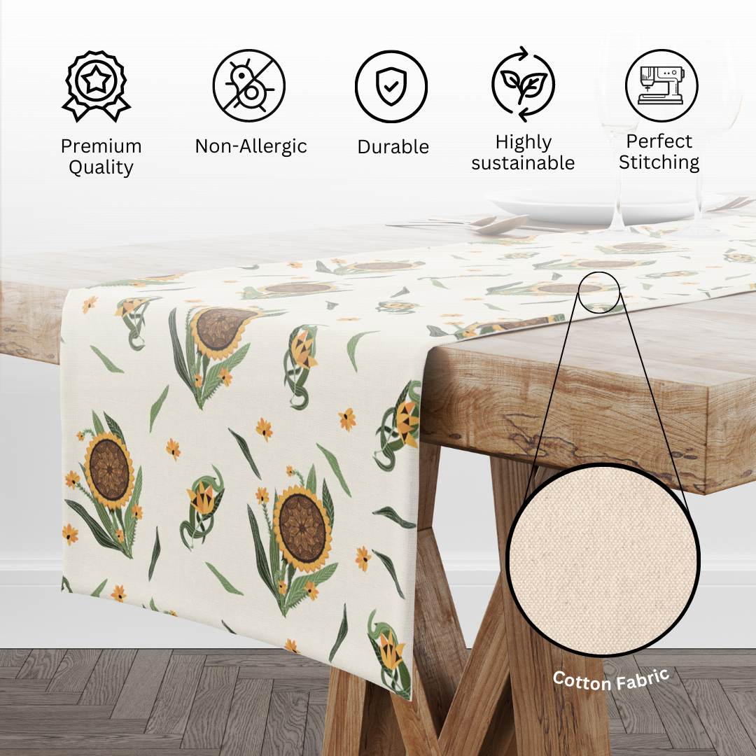Sunflower| Table Linen/ Table Runner| Premium Quality| Kitchen Linen image 9