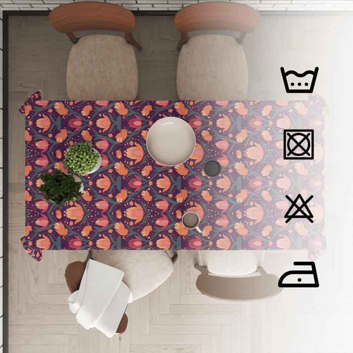 Lotus Buds | Premium Quality | Table Cloth | Dining Table Cloth image 4