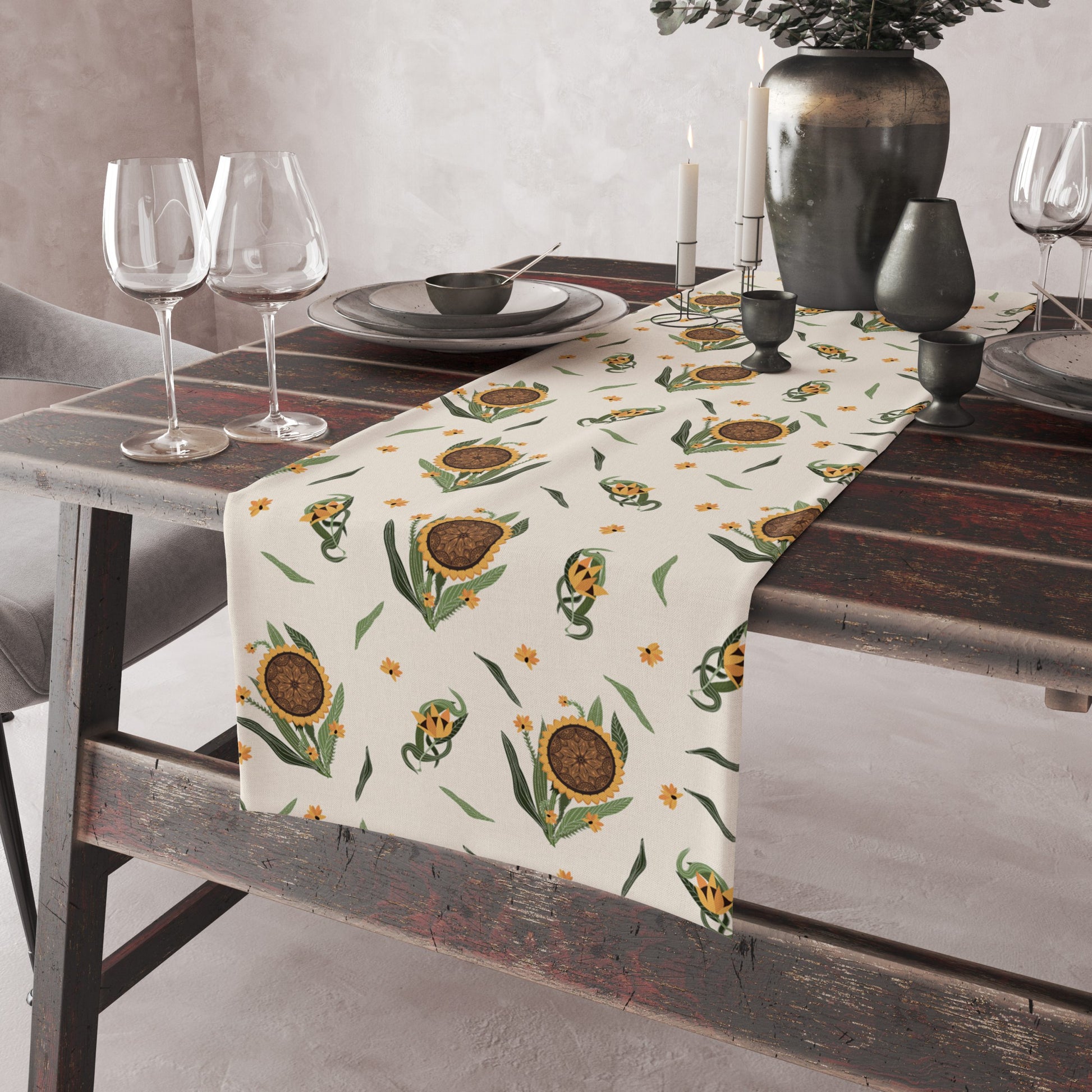 Sunflower| Table Linen/ Table Runner| Premium Quality| Kitchen Linen image 7