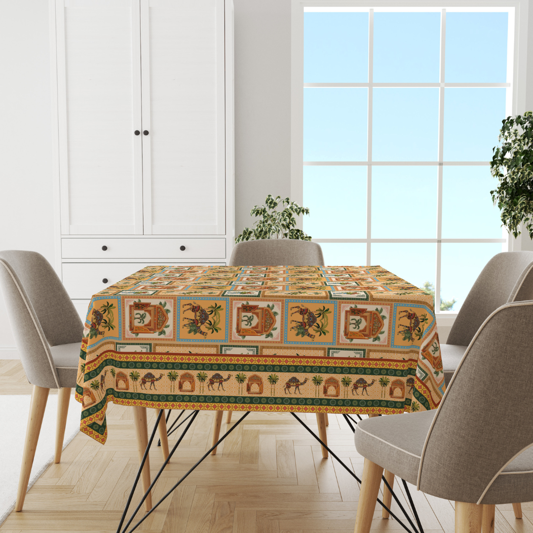 Jaipuri Jharoke| Premium Quality | Table Cloth | Dining Table Cloth image 3