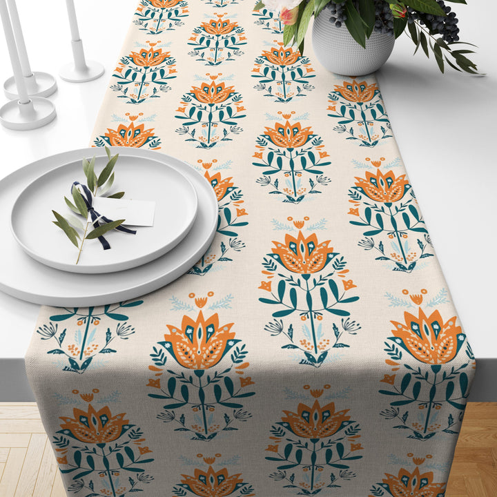 Blue Block| Premium Quality | Table Cloth/ Table Linen | Kitchen Linen image 0