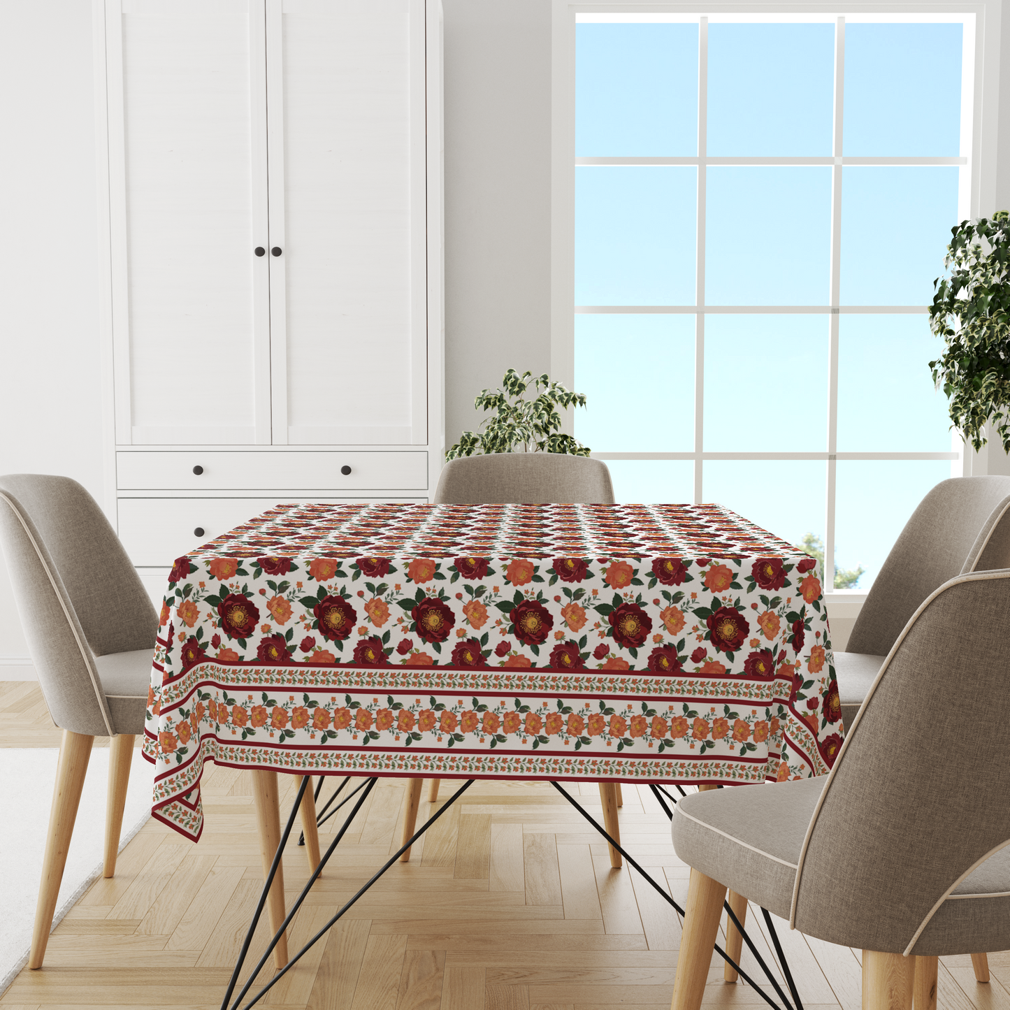 Red Bunch| Premium Quality | Table Cloth | Dining Table Cloth