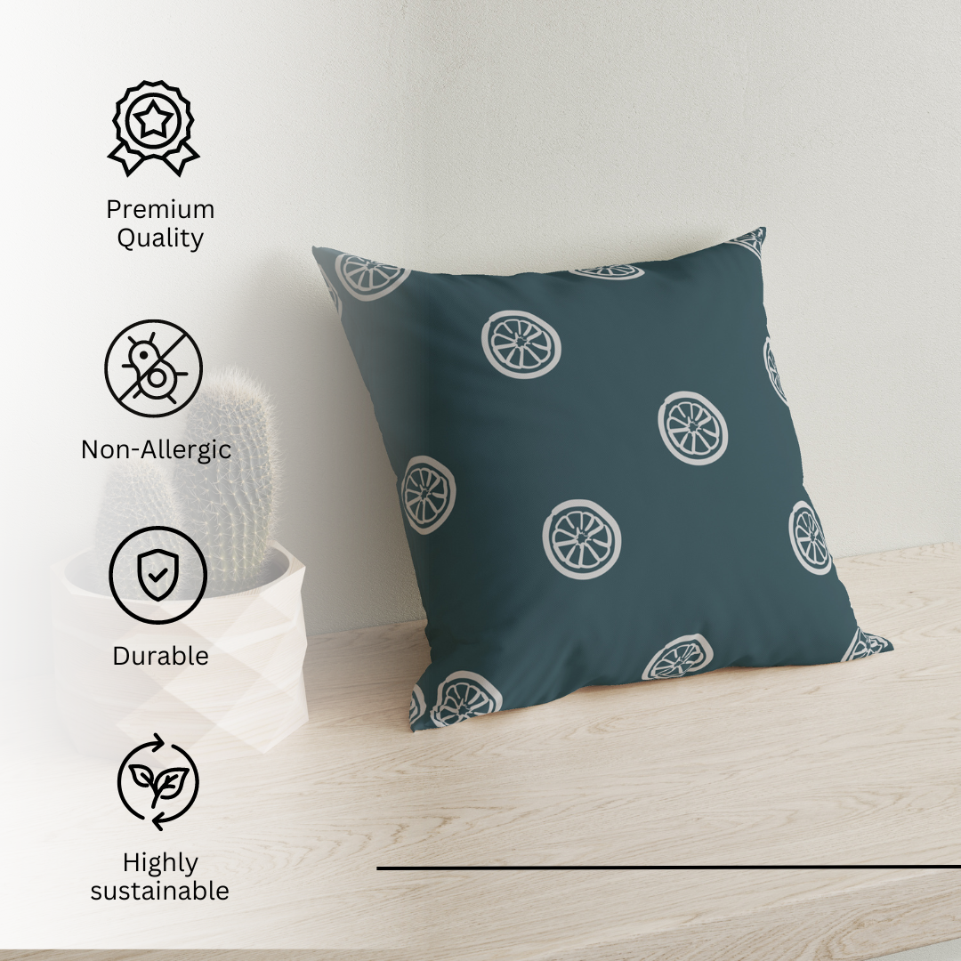 Teal Orbit Print Cushion Cover Set of 2