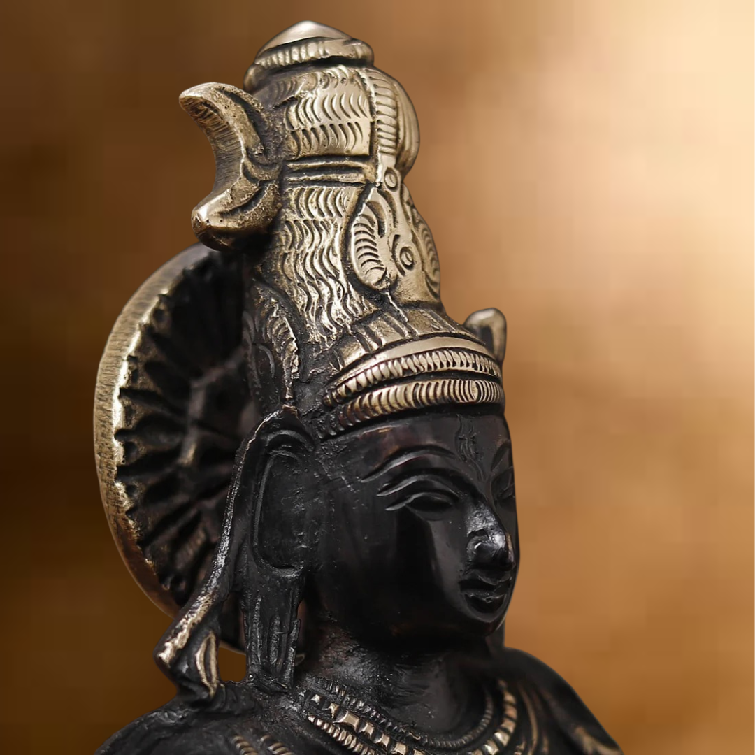 Brass Natraj Statue, Embrace the Rhythm of the Universe, Black Patina Finish 12.5"