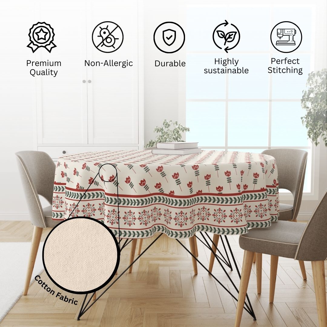 Floral Petal | Premium Quality | Table Cloth/ Table Linen | Kitchen Linen image 3