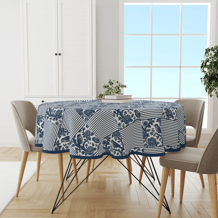 Blue Stripes | Premium Quality | Table Cloth/ Table Linen | Kitchen Linen image 1