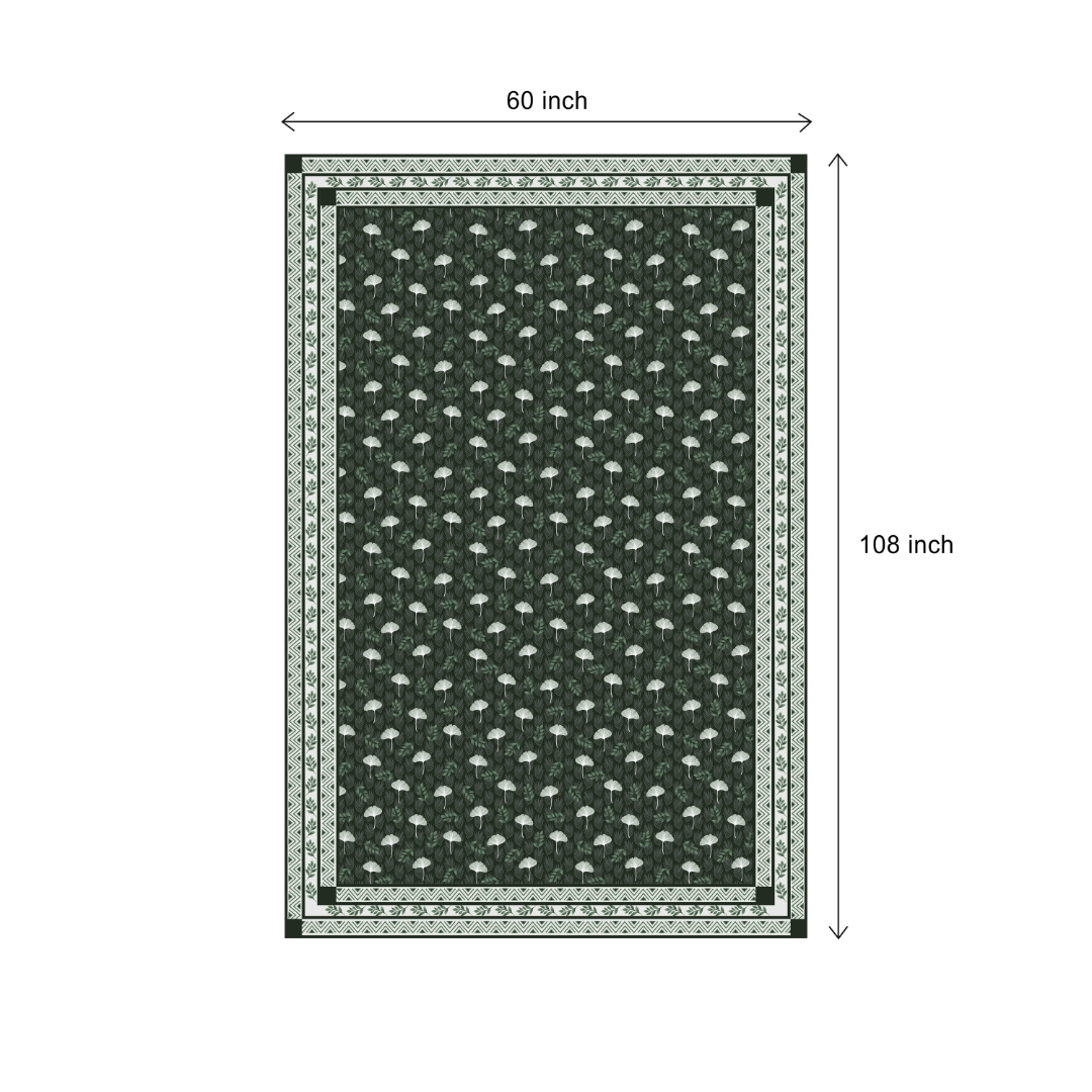 Tropical green | Premium Quality | Table Cloth | Dining Table Cloth - 8 Seater image