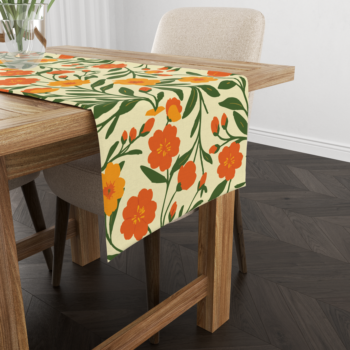 Bright Floral | Table Runner | Table Linen | Kitchen And Table Linen