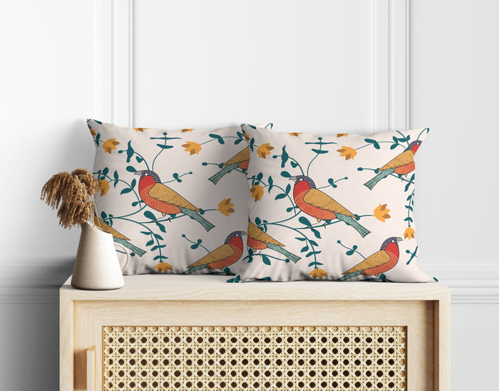 Birds Land Cushion Cover Set of 2