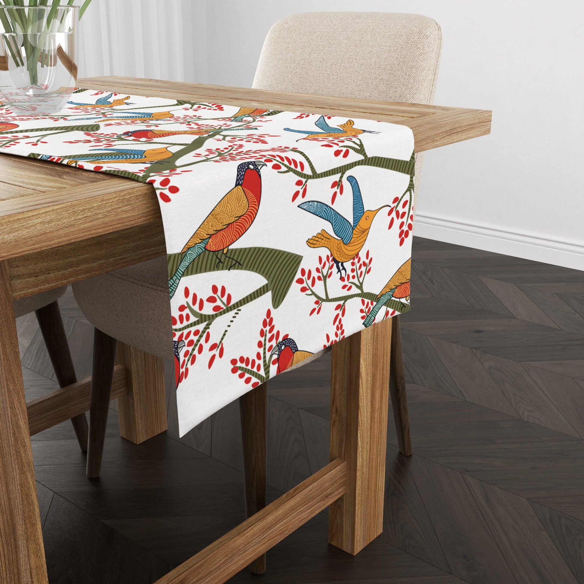 Bird Of Paradise| Table Linen/ Kitchen Linen| Table Runner| Premium Quality image 3