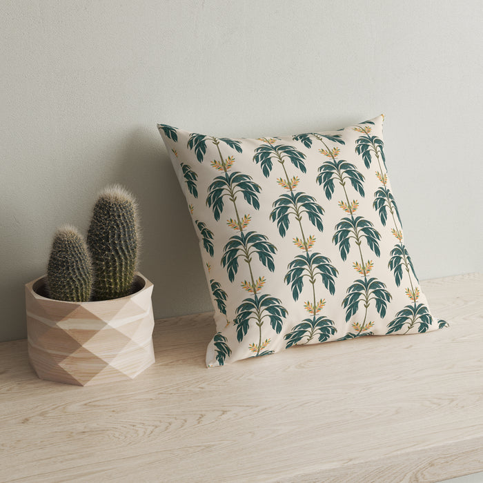 Palm Grove Cushion Cover Set of 5– 16x16 Inch (Silk Poly Mix)