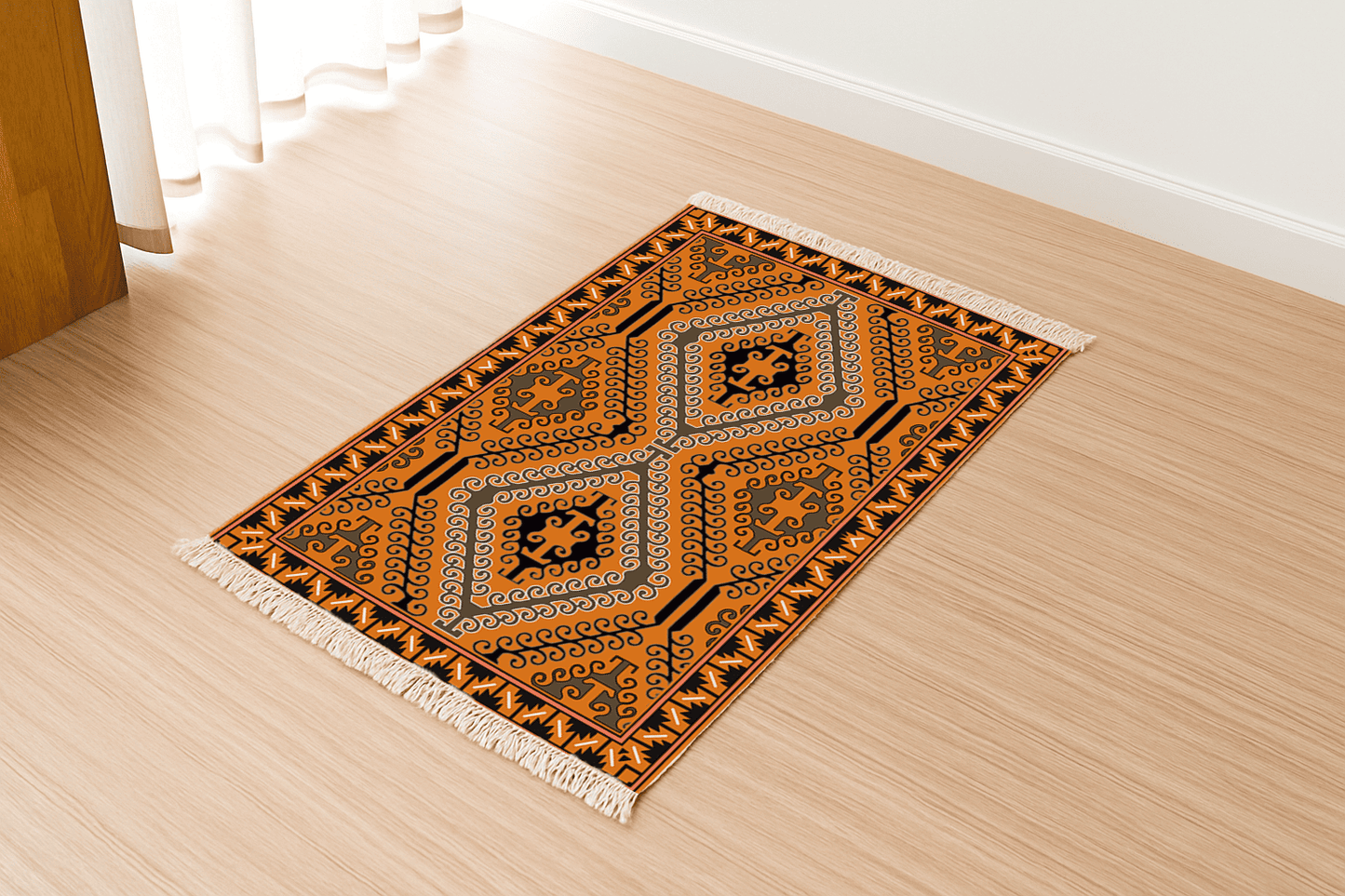 Vintage Dhurrie Carpet Rugs Floor Mat for Living Area and Bedroom 2x3 Feet - Small