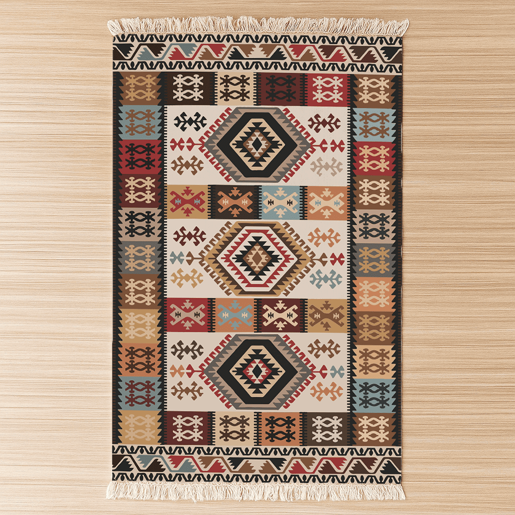 Vinatage Dhurrie Carpet Rugs Floor Mat for Living Area and Bedroom 2x3 Feet - Small