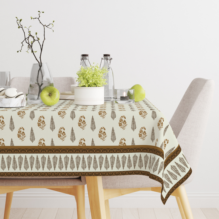 Brown Block | Premium Quality | Table Cloth | Dining Table Cloth image 0