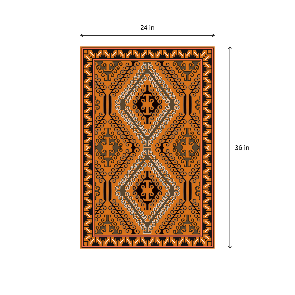 Vintage Dhurrie Carpet Rugs Floor Mat for Living Area and Bedroom 2x3 Feet - Small