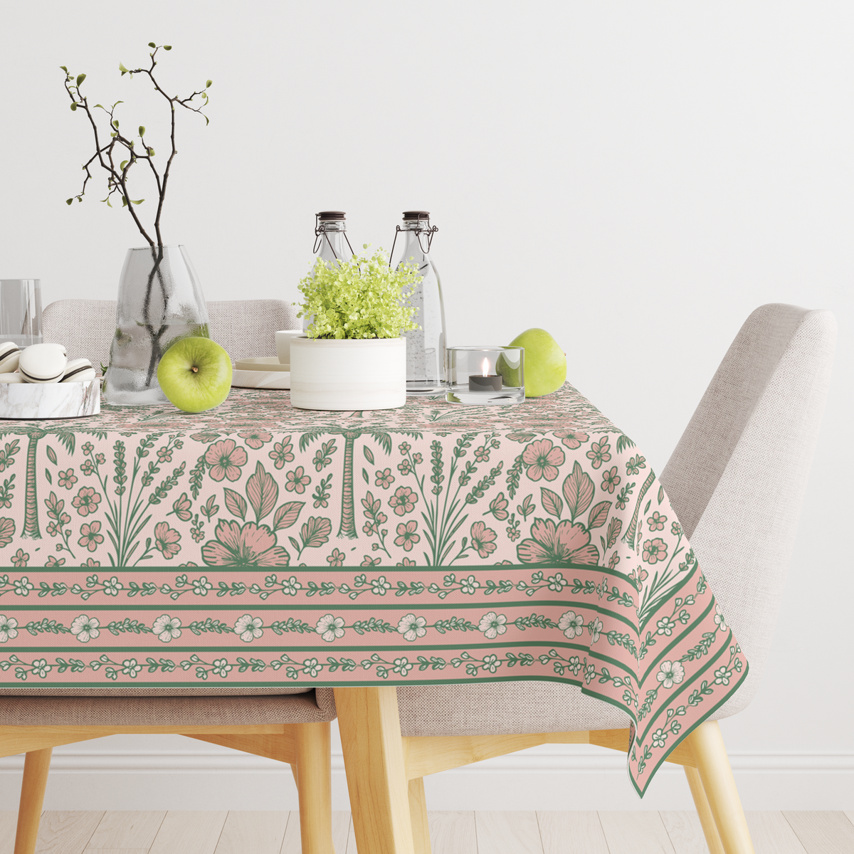 Sea Vacay Table Cloth for 8 Seater Dining Table | Digital Print